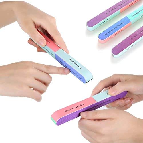 8 Pack Nail Buffer,Nail File Buffer Block, 7 Way Nail File,Removes Ridges,for Manicure Buffer Block Acrylic Gel Nails Remover, Women Home & Salon