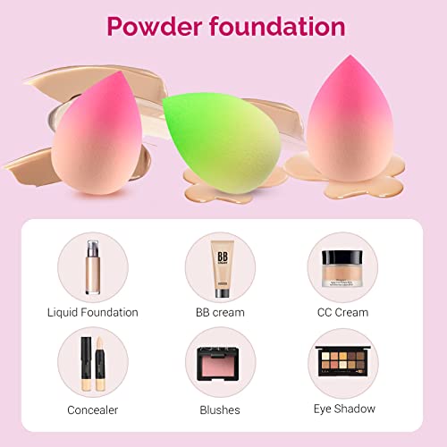 Makeup Sponge Beauty Blenders DUAIU 4 pcs Gradient Beauty Blender Foundation Sponges Set Concealer Sponge Applicator Sponges