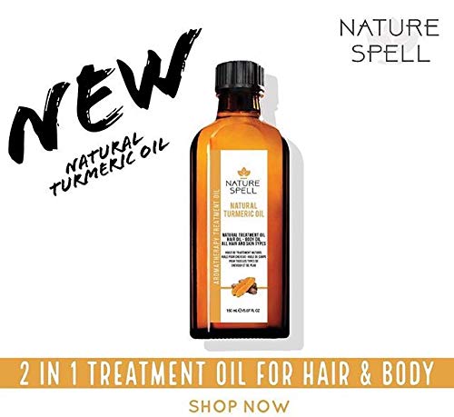 Nature Spell Turmeric Oil for Hair & Skin 150 ml – Increase Hair Elasticity - Skincare Oil to Target Inflammation and Muscular Conditions – Made