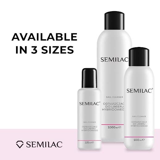 Semilac Nail Cleaner | 1000 ml | Nail Polish Residue Cleaner with Isopropanol | Multi-purpose Nail Degreaser for Nail Plates and for Removing Pol