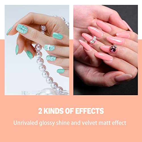 Gel Nail Kit, VANREESA with 36W U V LED Nail Lamp 16 Pcs Gel Nail Polish Set All Seasons Glossy Matte Top Base Coat Gel Nail Starter Kit White Re