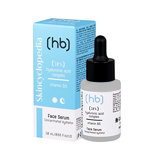 Skincyclopedia 10% Hyaluronic Acid Serum with Vitamin C, B5 and Retinol - Face Moisturiser for Dry,Combination, Acne Prone and Oily Skin - Antiox