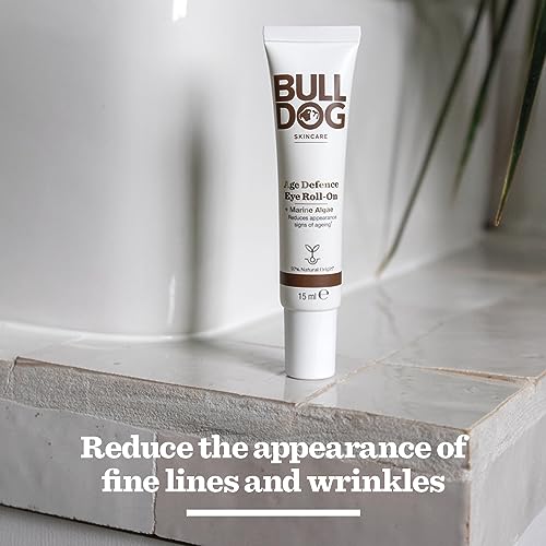 Bulldog Skincare Eye Roll On for Men, Age Defence, Rose, 15 ml