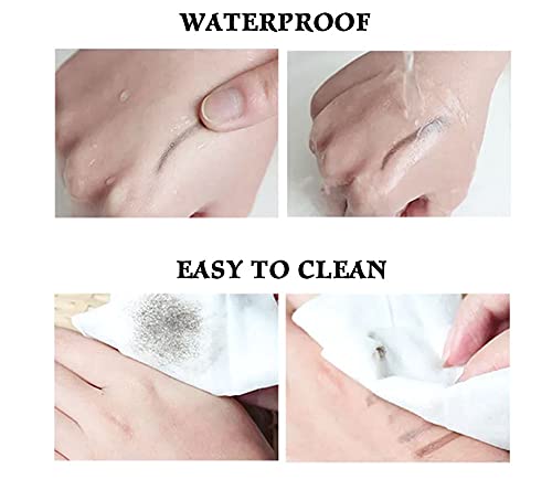 Mihqy 2 PCS Eyebrow Pencil Waterproof with Brow Brush, Dual Ended Eyebrow Pen, Automatic Makeup Cosmetic Tool(Dark Brown)