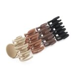 JOYOYO 4 Pcs Small Claw Clips for Thin Hair Double Row Teeth Hair Clips 1.5 Inch, Matte Natural Colors Non-slip Hair Accessories for Women and Gi
