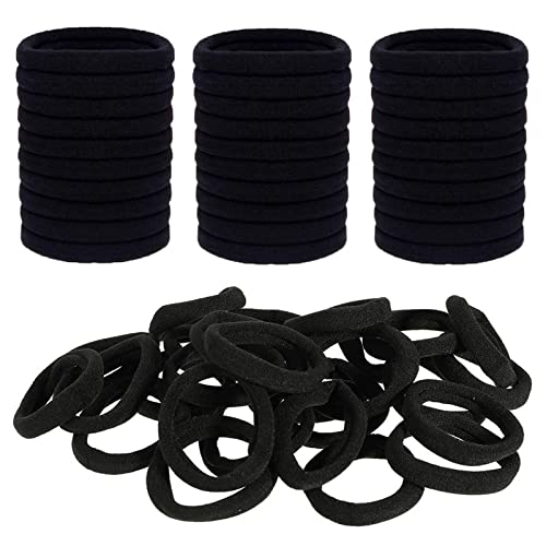 ILamourCar Hair Bobbles for Women, 50 Pack Soft Hair Ties No Damage, Seamless Hair Bands for Thick Curly Hair, Strong Elastic Ponytail Holders Ha