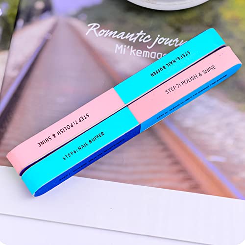 7 Pcs Nail Buffer, Nail Buffer Blocks, Nail File and Buffer Set, Nail File Set, 7 Way Nail File and Buffer Block Professional Nail Buffering File