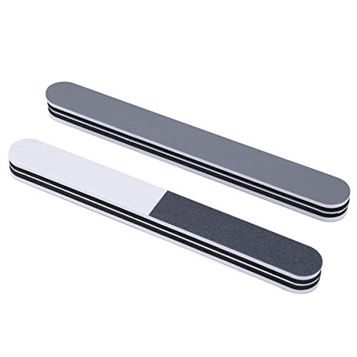 Professional Nail Files and Buffers, Uooker 3 Ways Washable Double Sided Nail Files, Shape and Shine Nail Tool, Professional Nail Art Kit, Pack o