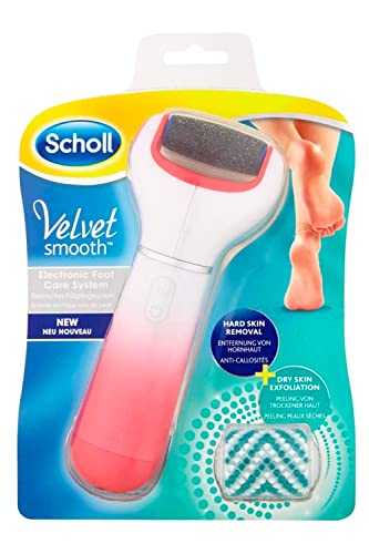 Scholl Velvet Smooth Electric Foot File Pedicure Hard Skin Remover with Extra Cracked Heel Roller Refill