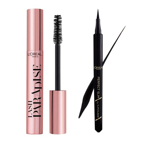 L'Oréal Paris Intense Volume Mascara, Volumising and Lengthening, Infused with Castor and Floral Oils to Condition Eyelashes, Suitable for Sensit