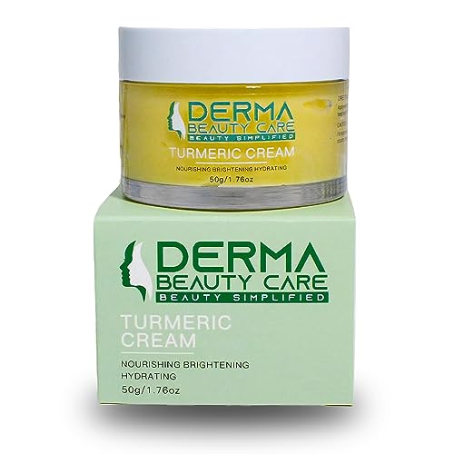 DERMA Turmeric Face Cream Beauty Care Turmeric Facial Moisturizer for Dark Spots, Wrinkles, Moisturizing, Nourishing, Brightening, Hydrating, Ski