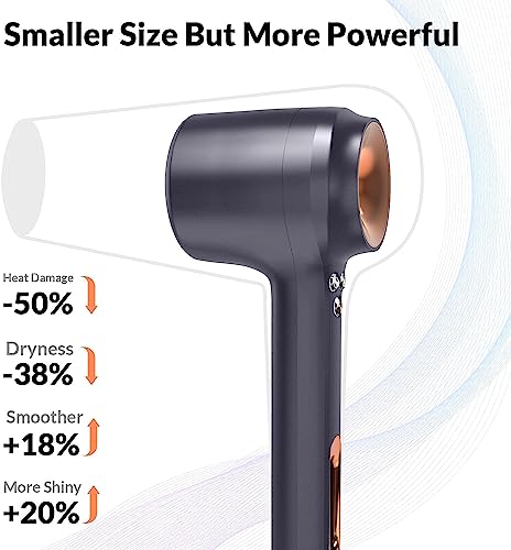 Professional Hair Dryer Diffuser, Chignon Blow Dryer Negative Ion and Intelligent Temperature Control Protection Hair Care, Powerful Fast Drying