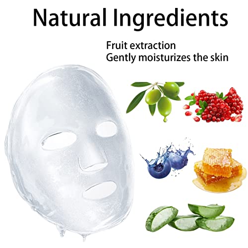 Hydrating Face Mask,Hydrating Moisturising Face Sheet Masks Nourishing Improves Skin Face Care,Face Mask Set for Dehydrated, Dull and Tired Skin,
