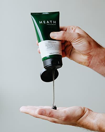 Heath Face Wash for Men - Advanced Exfoliating Cleanser for Daily Use - Black Lava and Activated Charcoal - With Vitamin C and Brazilian Papaya E