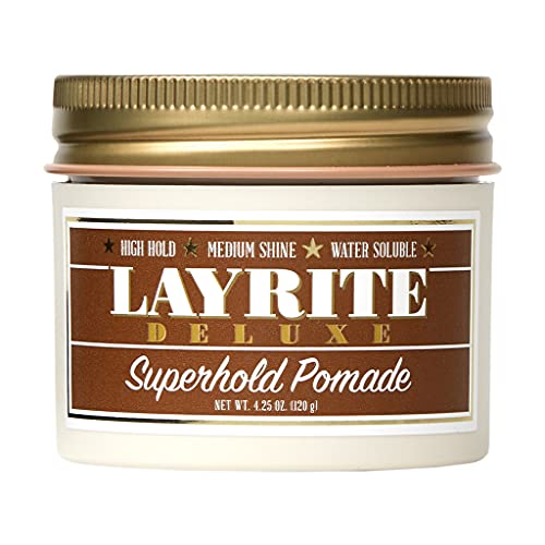 Layrite Superhold Pomade 120g | High Hold | Water Soluble | Medium Shine