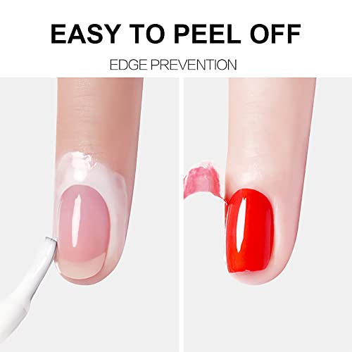 Liquid Latex Nails Peel Off, 15ML Liquid Latex Nail Polish Peel off Base Coat Cuticle Guard for Nail Art Liquid Tape Protector (Pink)