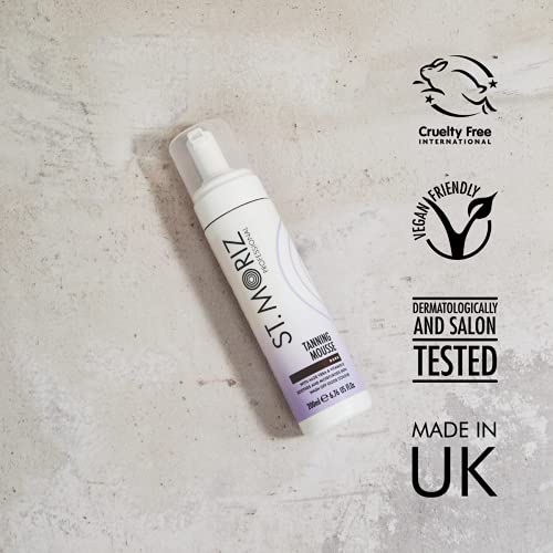 St Moriz Professional Instant Tanning Mousse in Dark | Fast Drying Vegan Fake Tan | With Aloe Vera & Vitamin E | For Streak Free Deep Bronze Glow