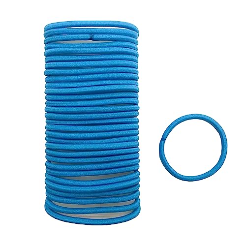 Bellure 30 Pcs 4mm Balck Hair Bands For Women, Black Hair Bobbles For Women Thick Hair, Snag-free elastic hair ties for women hairbands, Ponytail