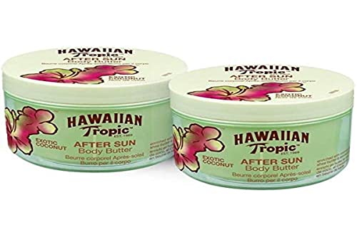Hawaiian Tropic - AfterSun Body Butter Exotic Coconut - After Sun Body Cream with fresh Coconut aroma, 200 ml format - Pack 2 Units