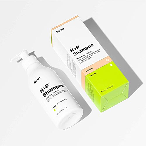 Hermz H+P Antimicrobial Shampoo: Hemp, Probiotics & Salicylic Acid - Deeply Nourishing Scalp, Therapeutic Treatment of Seborrhoeic Dermatitis and