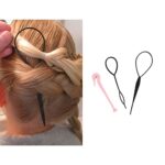 Topsy Tail Hair Tool, Pony Tail Hair Braiding Tool Bands Remover Cutter Hair Looping Tool Hair Pull Through Tool Hair Loop Tool Hair Hoop Tool fo