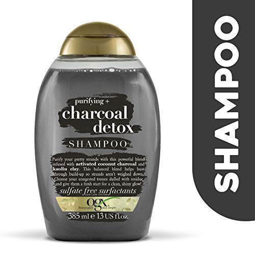 OGX Charcoal Clarifying Shampoo for Oily and Greasy Hair, 385 ml (Pack of 1)