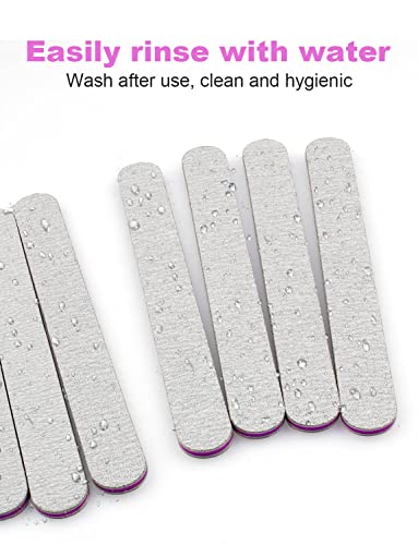Professional Nail Files Set- Pitasha 10 PCS Emery Files Double Sided Emery Boards100/180 Grit Manicure Tools for Nail Grooming and Styling