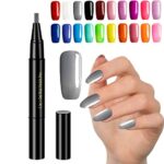 TMMG 3 In 1 One Step Nail Gel Pen 20 Colors Nail Polish Pens Brush Pen No Need Base Top Coat for Women Girls Diy Drawing Polish Marker Pen Gel Na
