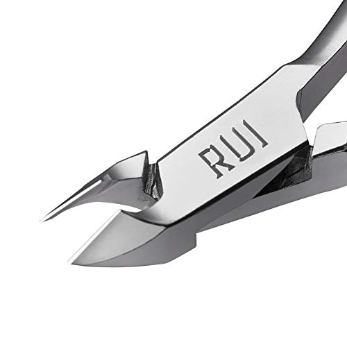 Rui Smiths Professional Carbon Steel Cuticle Nippers for Home Users, French Handle, Single Spring, 6mm Jaw (Full Jaw)