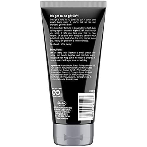 Schwarzkopf got2b Glued Ultra Styling Hair Gel, No White Residue, Edge Control, Vegan, Silicone Free, 170g