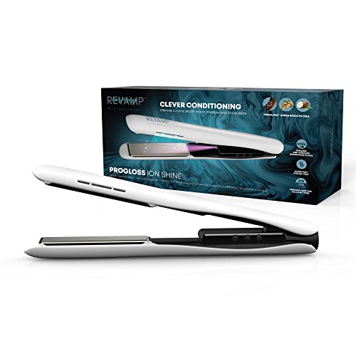 REVAMP Progloss Liberate Shine Cordless Straightener, Ceramic Compact Straightener with Lithium-Ion Technology for Frizz-Free Hairstyles, Infused