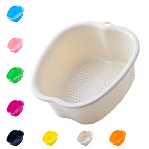 Large Foot Bath Spa Bowl Plastic Pedicure Bowl Massage Foot Tub,for Pedicure, Detox and Massage, Perfect to Soak Your Feet, Toe Nails and Ankles,