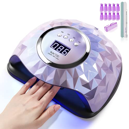 iBigLY 248W UV LED Nail Lamp, Faster Nail Dryer for Gel Nails Polish Curing Lamp with 60 Lamp Beads, 4 Timers, Auto Sensor, Home/Salon Nail Art U
