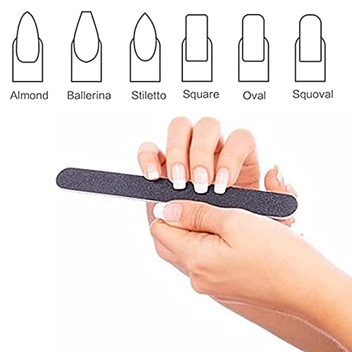 15pcs Nail Files 100/180 grit,Double-Sided Emery Board Professional Nail Styling Tools Nail Trimming Grinding Polishing Shining Fingernail Files