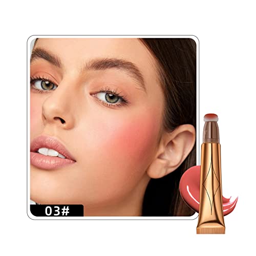Ofanyia Blush Contour Highlighter Wand, Liquid Glitter Face Highlighter Stick with Cushion Applicator, Cruelty-free Silky Smooth Shimmer Highligh