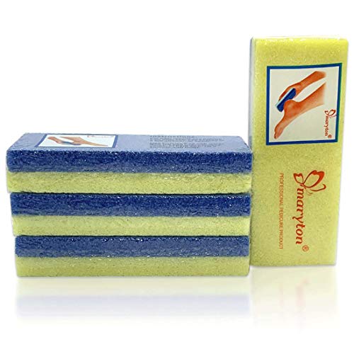 Foot Pumice Stone for Feet Hard Skin Callus Remover and Scrubber (Pack of 4) (Yellow)