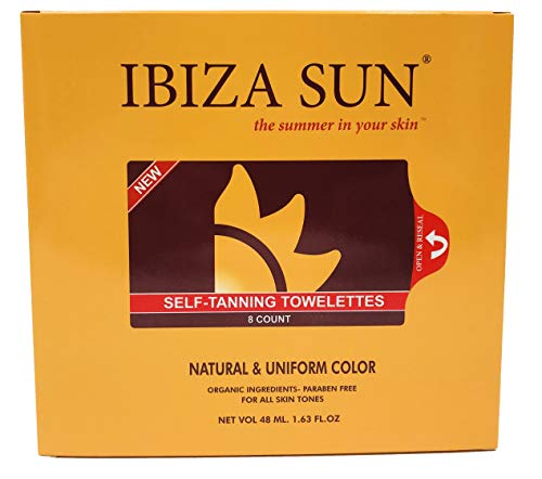 Organic Self Tanner -Sunless Tanning Wipes for Face & Body,Natural Ingredients,Self Tanning Towelettes,No sunless tanner smell, Paraben Free,Crue