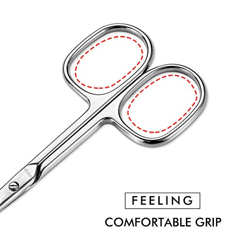 LIVINGO Curved Nail Scissors for Women: Premium Rust-Proof Stainless Steel Sharp Blade - Smooth Manicure No Sanding Required - Beauty Small Tools