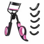 Eyelash Curler, Professioner Lash Curler with 5 Silicone Refill Pads Fits All Eye Shape Essential Cosmetic Makeup Curling Tools for Women