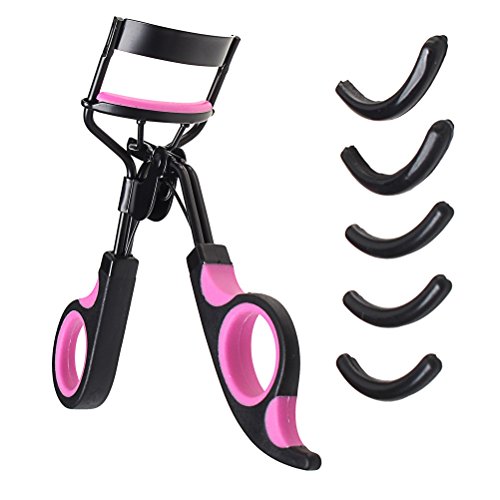 Eyelash Curler, Professioner Lash Curler with 5 Silicone Refill Pads Fits All Eye Shape Essential Cosmetic Makeup Curling Tools for Women