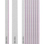 Professional Nail Files Set- Pitasha 10 PCS Emery Files Double Sided Emery Boards100/180 Grit Manicure Tools for Nail Grooming and Styling