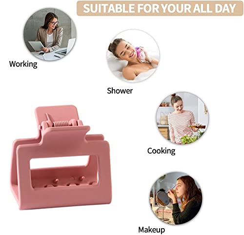 Small Claw Clips,8 Pcs Hair Clips,Claw Clip For Women Girls Thin/Medium/Thick/Hair,Square Matte Nonslip Mini Hair Claw Hair Accessories For Women