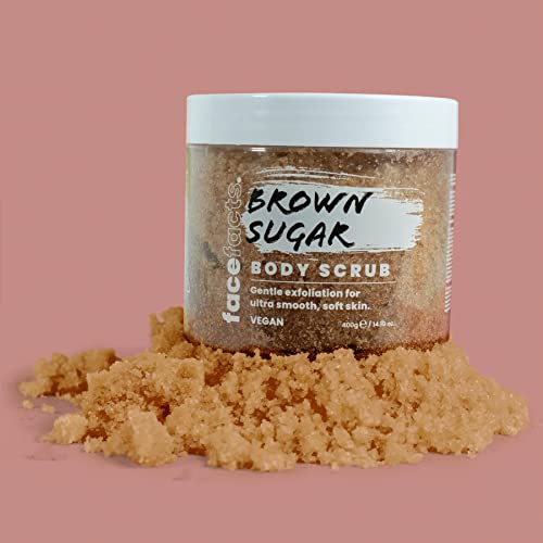 Face Facts Body Scrubs | Brown Sugar | Exfoliates + Softens |400g