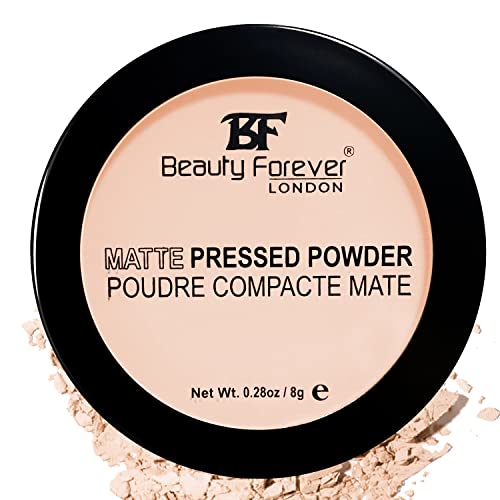 Beauty Forever Matte Pressed Powder, Oil Free & Lightweight, 8gms (01 TRANSPARENT)