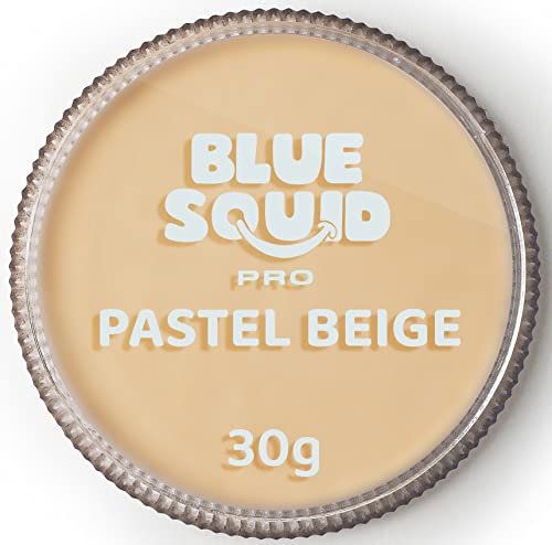 Blue Squid PRO Face Paint - Classic White (30gm), Professional Water Based Single Cake Face & Body Paint Makeup Supplies for Adults Kids Hallowee
