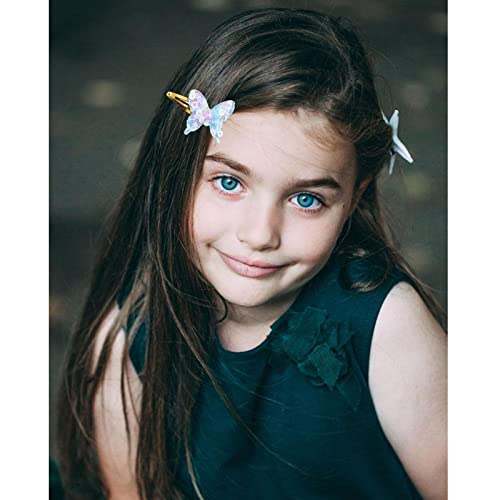 KEYRI 24 Pcs Hair Clips Girls Hair Accessories Star Butterfly Crown Heart Shaped Hair Barrettes Women Hair Pins Sparkly Cute Hair Clips for Girls