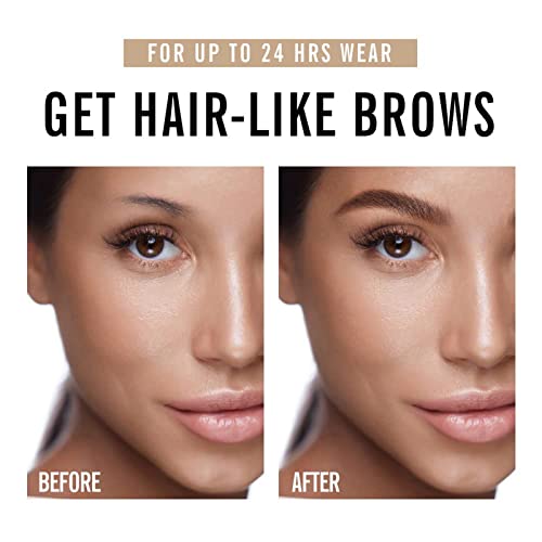 2PCS Eyebrow Pen,Long-Lasting Brow,Waterproof Eyebrow Pencil,Eyebrow Makeup Natural Professional Eyebrow,Eyebrow Pen with Fork Tip (Dark Brown&Gr