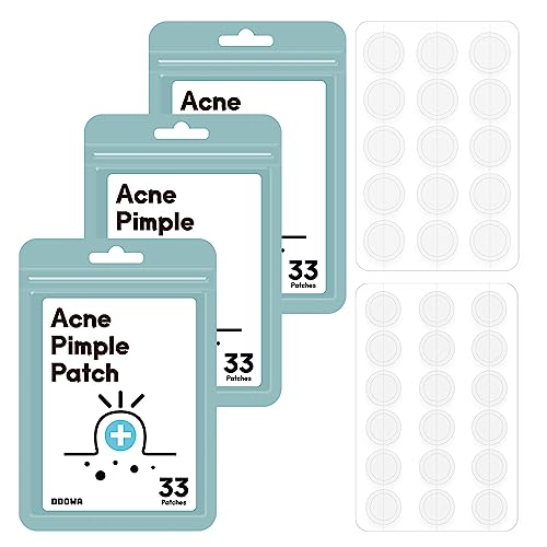 DDOWA Hydrocolloid Acne Pimple Patch - 99 Patches, Size 10mm & 12mm - Fast-Acting & Cleansing Zit, Blemish & Spot Treatment - Covers & Cleans Por