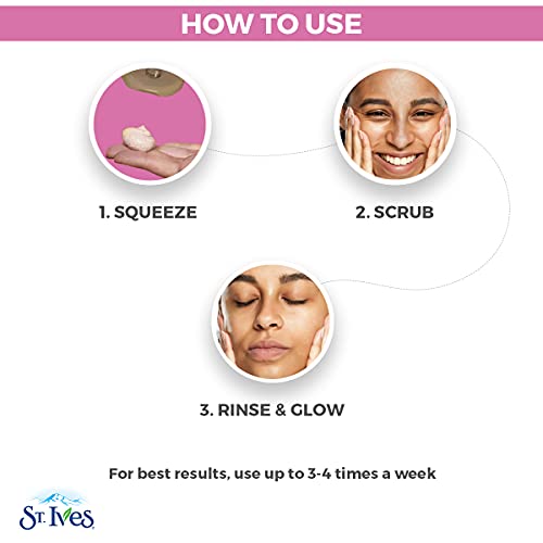 St. Ives Radiant Skin Face Scrub For Dull Skin Pink Lemon and Mandarin Orange Dermatologist-Tested Face Wash Scrub With 100 percent Natural Exfol