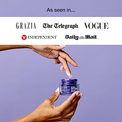 Super Facialist Retinol+ Anti-Ageing Night Cream - Face Cream with Retinol & Hyaluronic Acid for Fine Lines & Wrinkles, Vegan Friendly Anti Agein